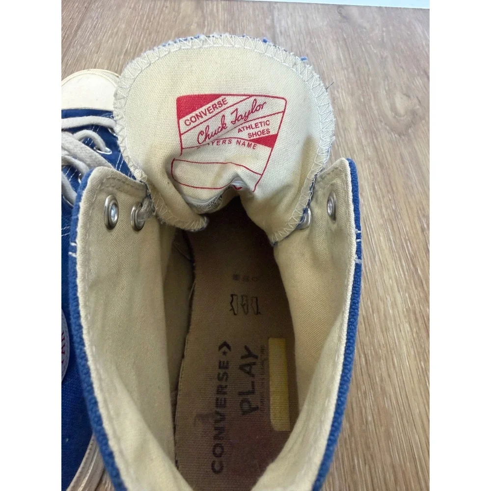 Converse x Comme des Garcons PLAY Chuck 70 High Top Blue Mens 9 171846C - Picture 5 of 8